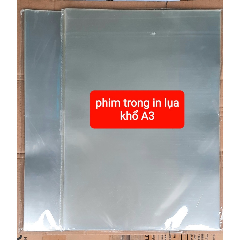 Phim nhựa dùng trong xuất phim, in lụa - Phim trong in lụa khổ A3 ( 1 xấp 20 tờ) - blackfilm