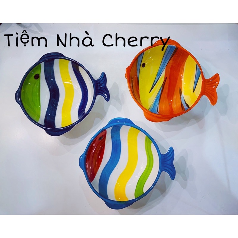 Bát Sứ Ăn Dặm Hình Con Cá Nhiều Màu Sắc