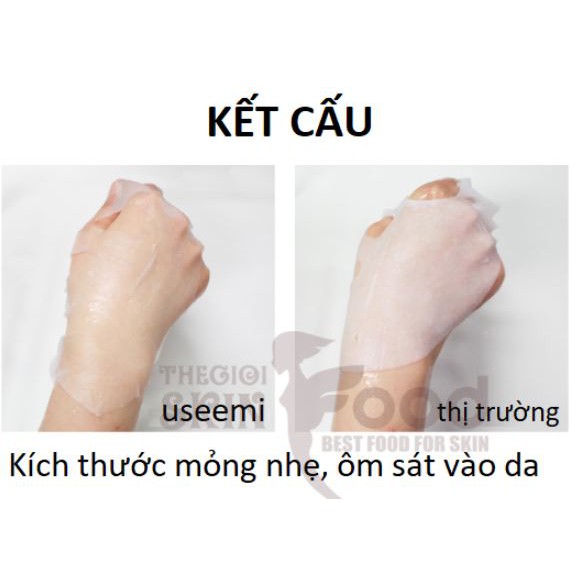 Mặt nạ giấy ủ trắng Hàn Quốc chứa 3 thành phần dưỡng trắng cao cấp Useemi Gluta Plus Whitening Mask 25g | BigBuy360 - bigbuy360.vn