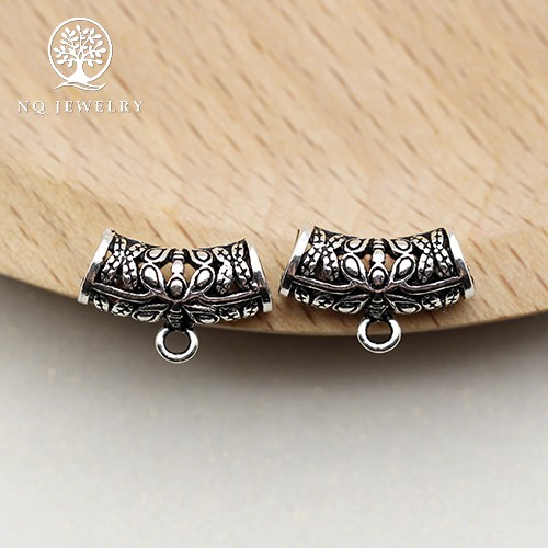 Charm bạc mặt ống treo - NQ Jewelry