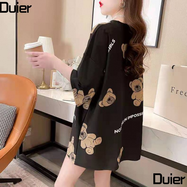 Áo Thun Tay Ngắn Dáng Rộng Cỡ Lớn 100-150kg Phong Cách Hàn Quốc Thời Trang Mùa Hè Cho Nữ