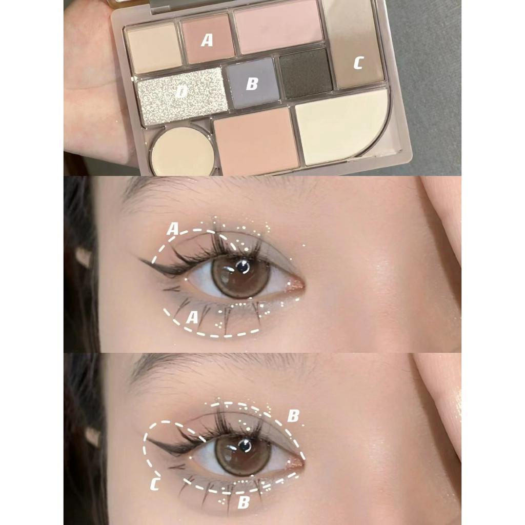 yakult Bảng Phấn Mắt K 'Apeine 10 Màu Tông Nhũ Và Lì Trang Điểm Sáng Da Chống Nước