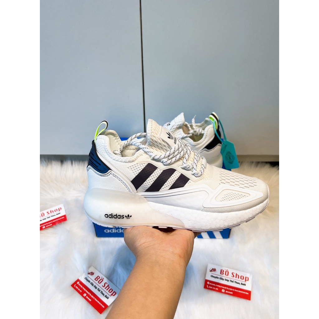 GIÀY THỂ THAO NAM NỮ ADIDAS ZX 2K BOOST CREAM BLACK & WHITE