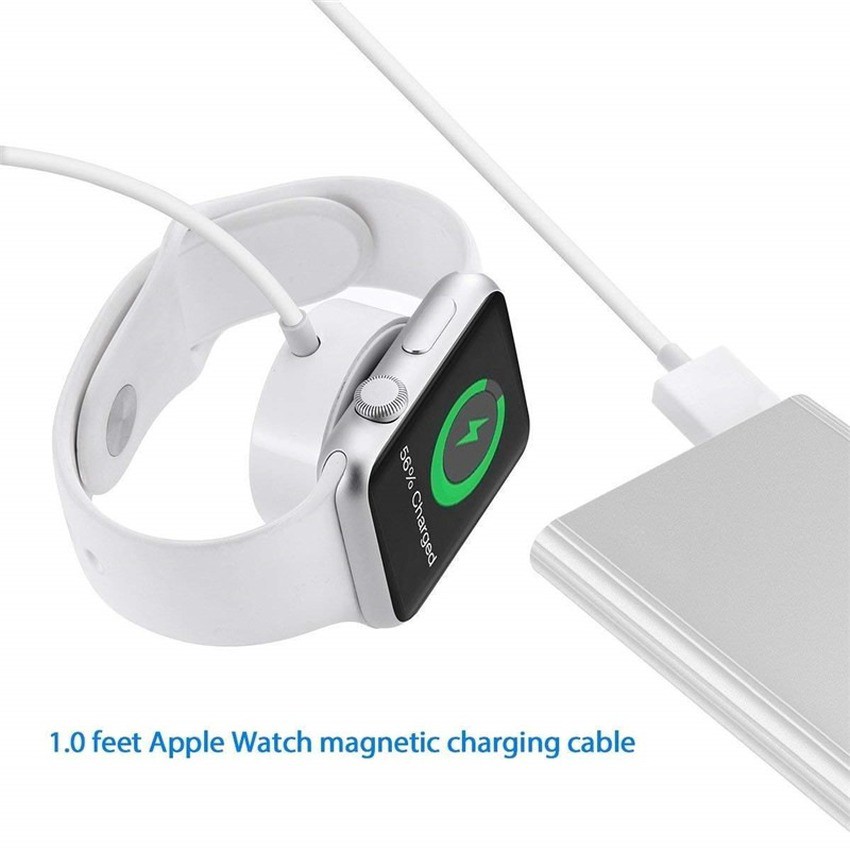 Cáp Sạc Không Dây Nam Châm 1m Cho Apple Watch Series 6 Se 5 4 3 2 1 Kích Thước 38mm 40mm 42mm 44mm