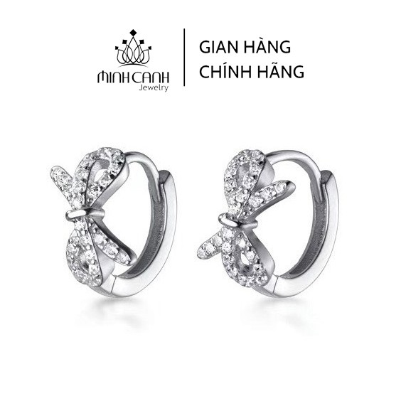 Khuyên Tai Bạc Hình Nơ Khóa Gài - Minh Canh Jewelry