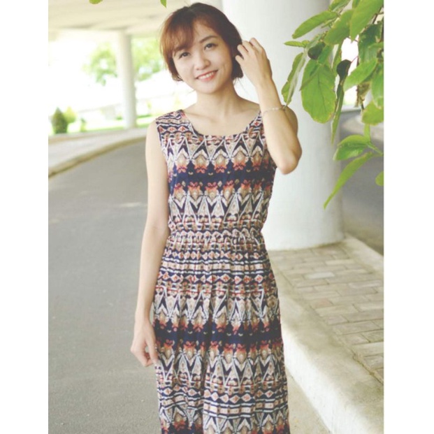 Maxi lanh thái, thổ cẩm đi biển