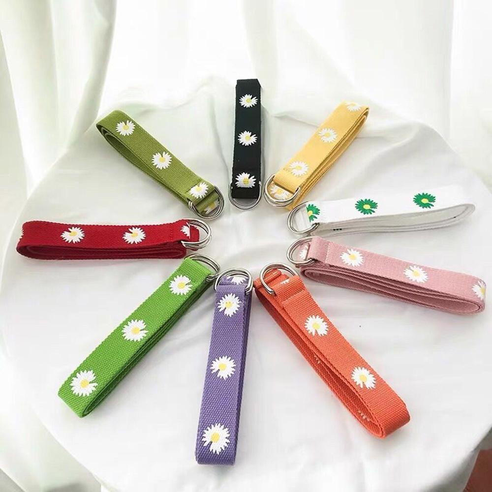 Thắt Lưng Vải Canvas Màu Sắc Ngọt Ngào Phong Cách Harajuku Thời Trang Cho Nữ
