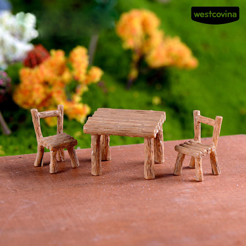 Set 3 Mô Hình Bàn Ghế Mini Trang Trí Nhà Búp Bê