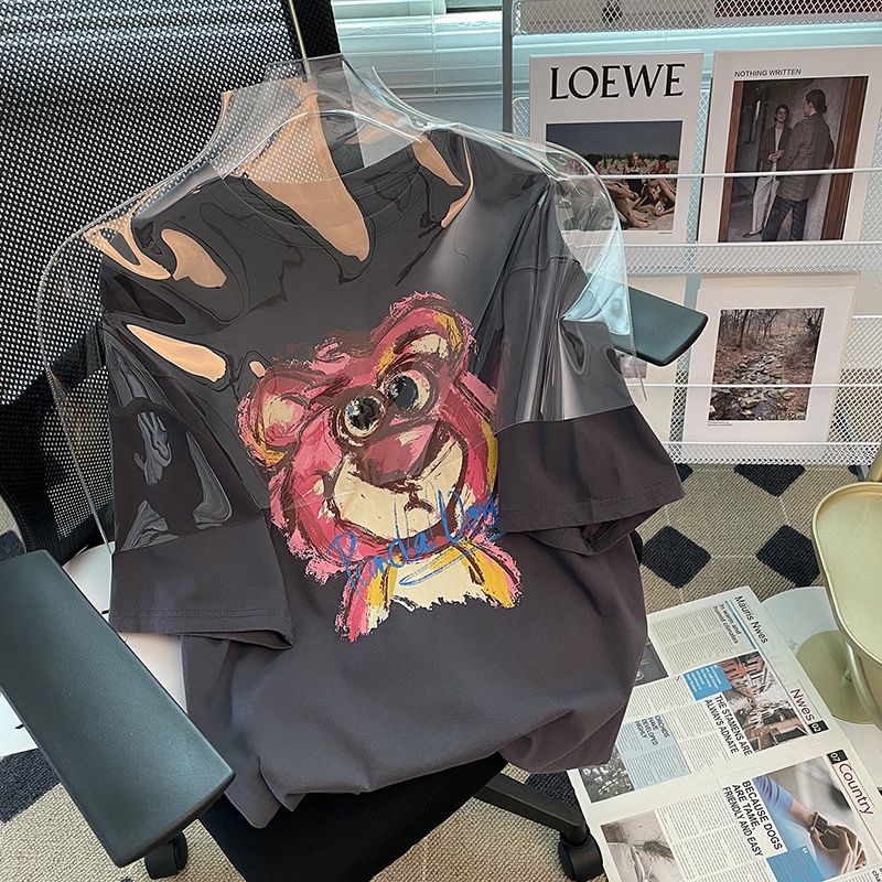 NRVP Áo thun tay ngắn cổ tròn 100% cotton thời trang phong cách Hàn Quốc cho nữ