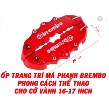Bộ 2 ốp độ má phanh đĩa Brembo nhựa Plastic phong cách thể thao Model 2023 siêu cứng dễ lắp đặt nhiều màu