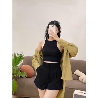 ÁO SƠ MI OVERSIZE BASIC ZAREEN SOM55 - XANH BƠ
