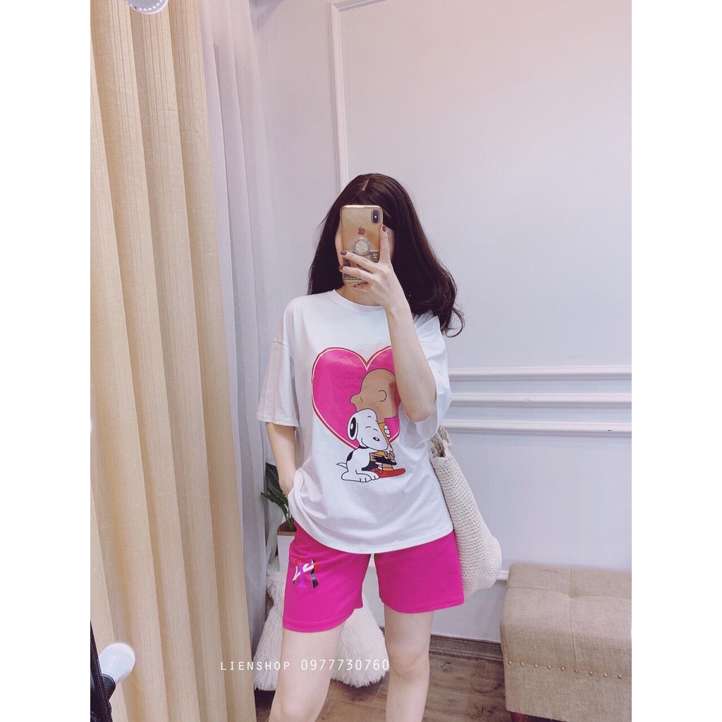 [Pijama] Bộ cotton tim trẻ trung