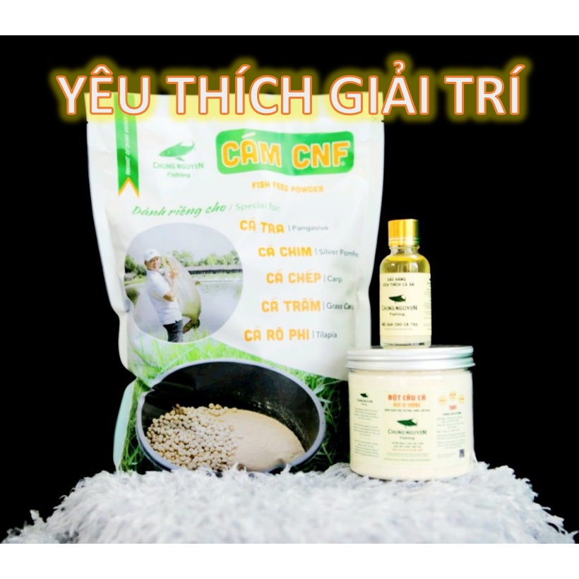 COMBO cám câu cá CNF, bột ngũ vị hương câu cá , tinh dầu hăng kích thích cá ăn , mồi câu chung nguyễn fishing