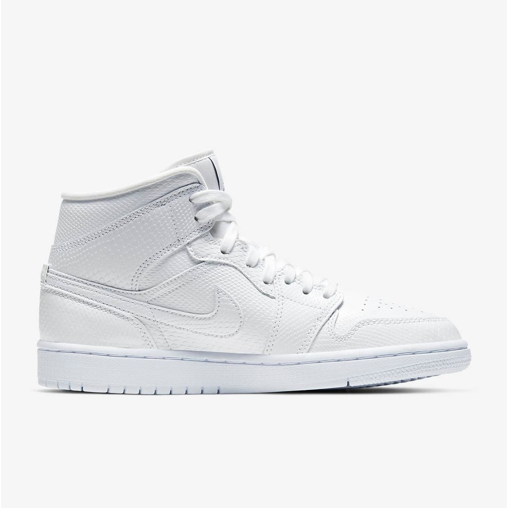 (AUTHENTIC 100%) Giày Sneaker Thể Thao AIR JORDAN 1 MID W “FULL WHITE” – Chính Hãng 100%
