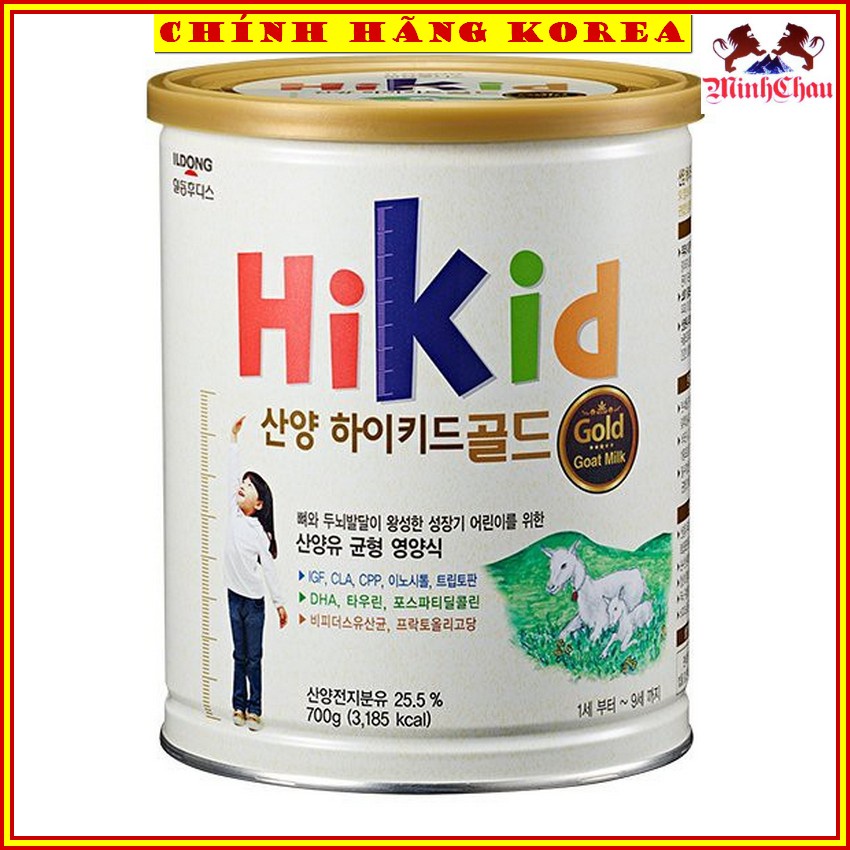 Sữa Dê Hikid Nội Địa Hàn Quốc, Hộp 700gr, minhchau