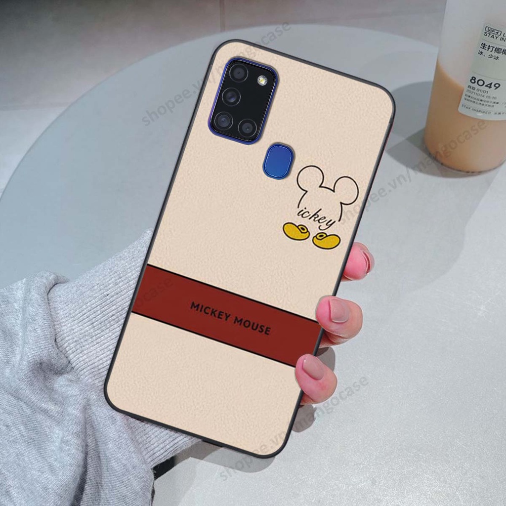 Ốp lưng Samsung A21s in hình happy nice, bé gấu đáng yêu