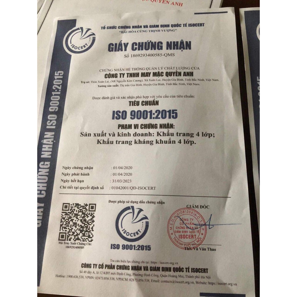 Hộp 50c Khẩu trang y tế 4 lớp kháng khuẩn Quyền Anh | BigBuy360 - bigbuy360.vn