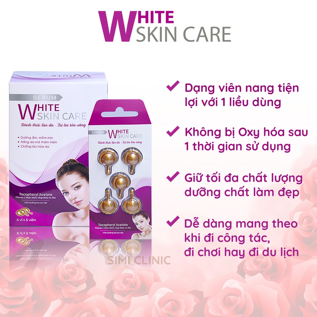[QUÀ TẶNG] Serum trắng da VAK White Skin Care tinh chất dưỡng cấp ẩm căng mịn chống lão hoá da mặt cổ khô dầu nhạy cảm