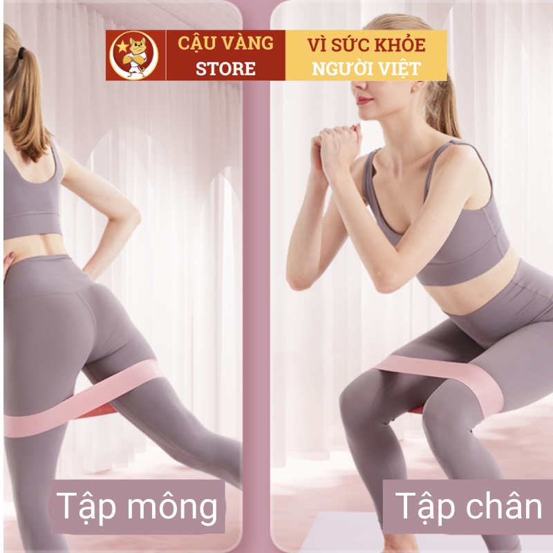 Dây kháng lực tập gym mini band, miniband Aolikes tập mông, chân, đùi, đai thun đàn hồi kháng lực tập gym tại nhà