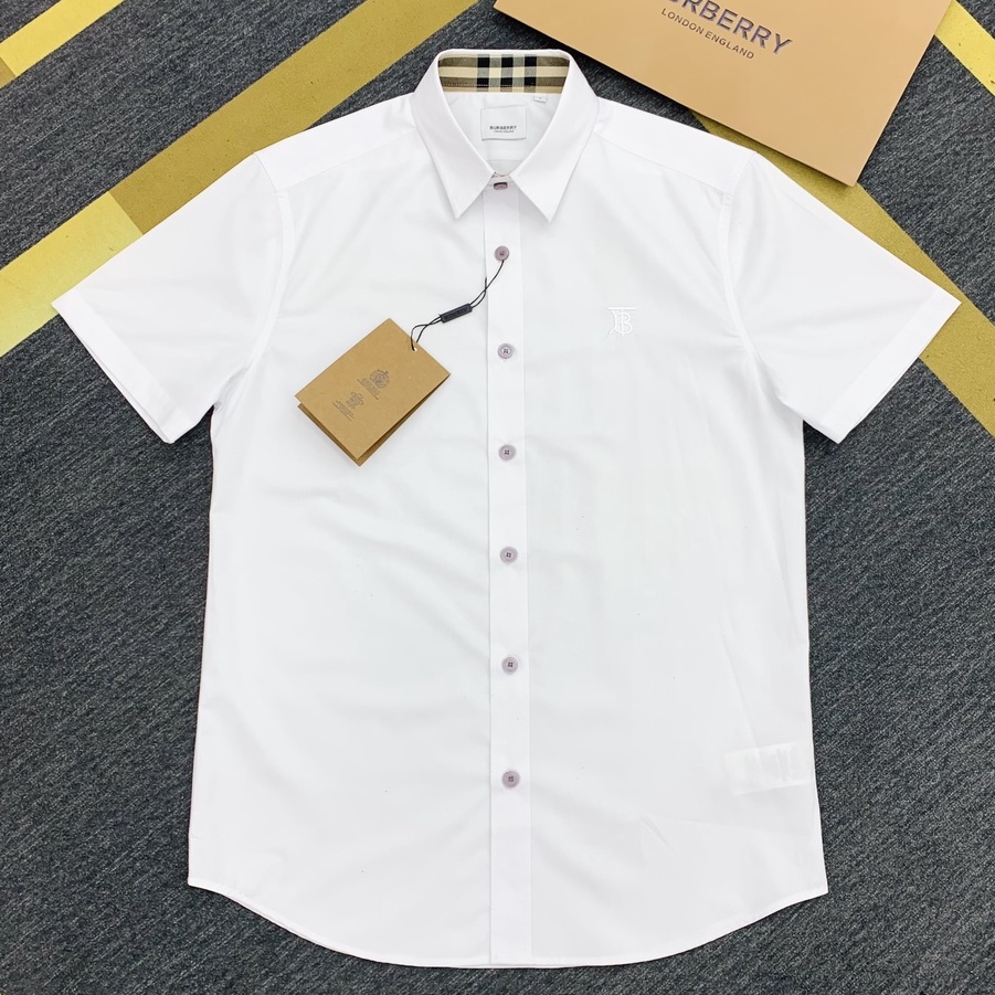 Áo sơ mi cộc tay Burberry Original check cổ 2022