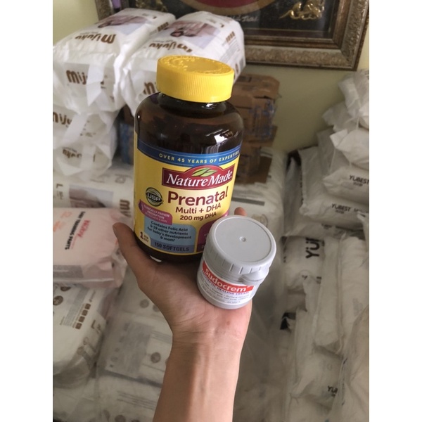 [150 Viên] Thuốc Bổ Cho Bà Bầu Nature Made Prenatal Multi DHA 200mg của Mỹ [Chuẩn USA] - Cho Bé Thông Minh Khỏe Mạnh