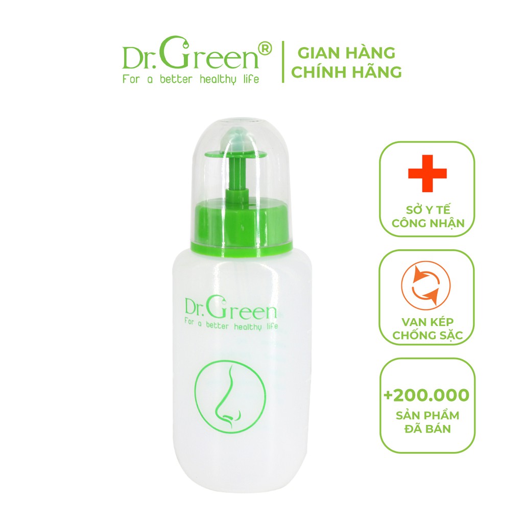 Bình Rửa Mũi Dr.Green ( Combo Dùng Thử 1 Bình + 30 Gói Muối )