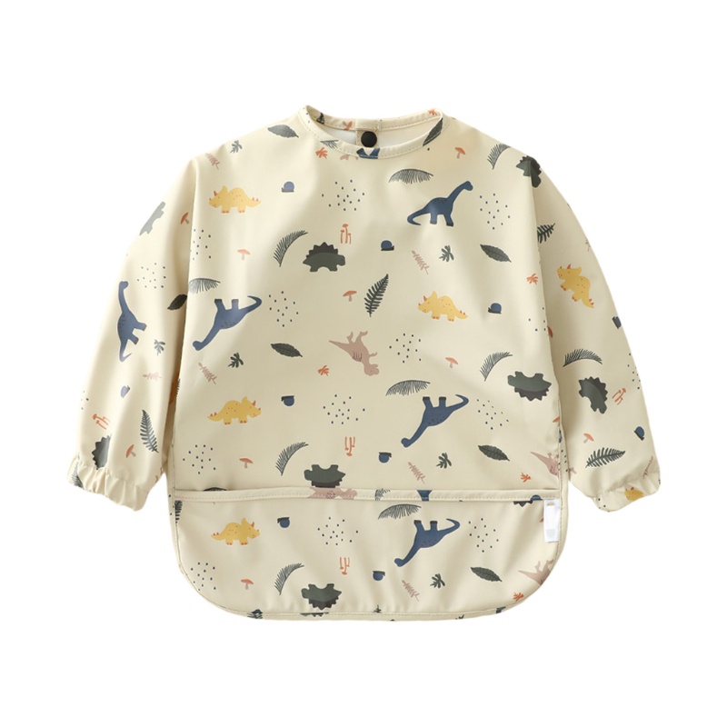 Yếm Ăn Tay Dài Chống Nổ Dành Cho Bé Trai Gái Sơ Sinh Trung Tính