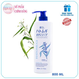 Sữa tắm dưỡng sáng da hatomugi moisturizing & washing 800ml