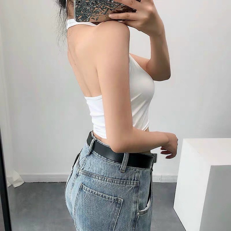 áo hai dây hở lưng áo croptop sexy