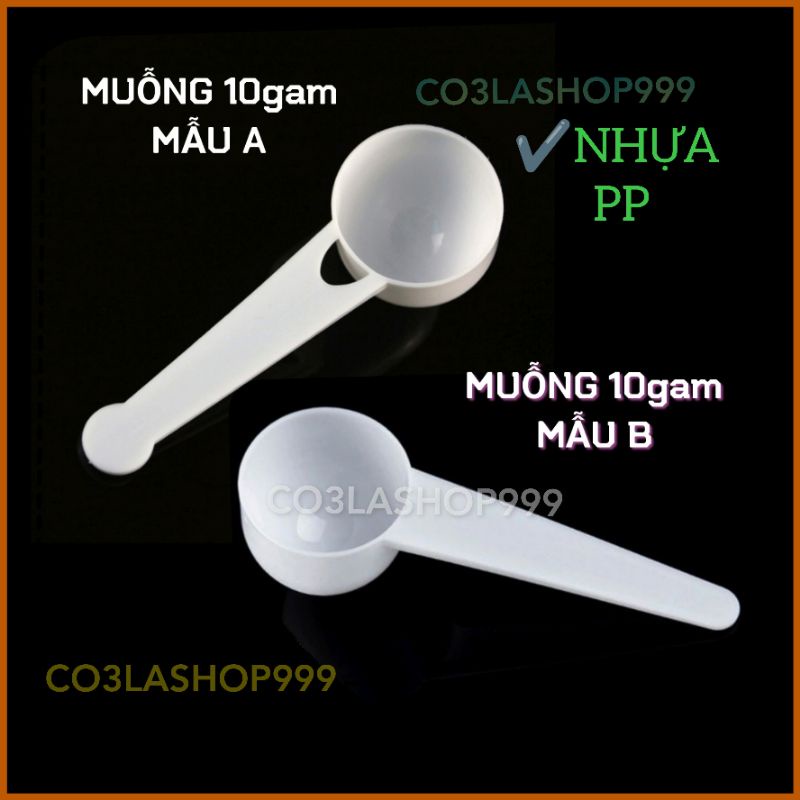Muỗng 10g đong gia vị, múc bột sữa, định lượng nguyên liệu nhà bếp, nhựa pp