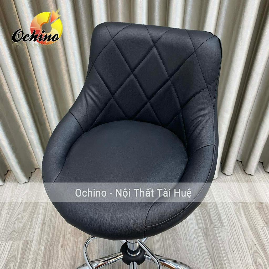Ghế Chụp Hình, Ghê Quầy Lễ Tân Chân Bánh Xe Tùy Chỉnh Độ Cao Từ 65-85Cm Mẫu Nỉ Da Sang Chảnh (Ảnh Thật Và Video)