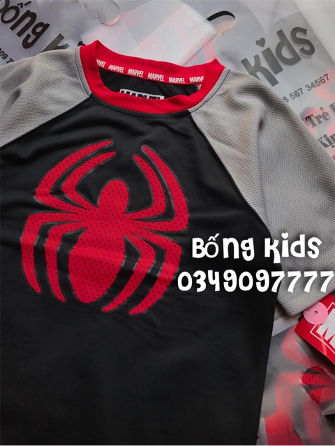 Áo Bé Trai Logo Spider Man Thể Thao