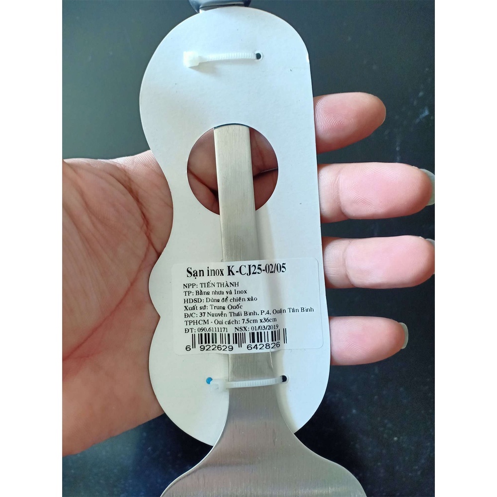 [Tổng Kho Sỉ] Xẻng Chiên Lật T9 INOX 304 - Hàng Siêu Thị Đẹp - Cán Nhựa Đầm Tay Cao Cấp - Dày Dặn Chắc Chắn