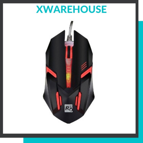 Chuột máy tính có dây R8 1602 chính hãng, chuột gaming laptop bảo hành 12 tháng