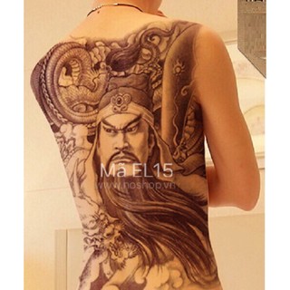 Xăm dán full lưng quan công EL15