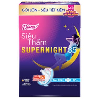 Băng vệ sinh Diana Ban đêm 35 cm 12 miếng