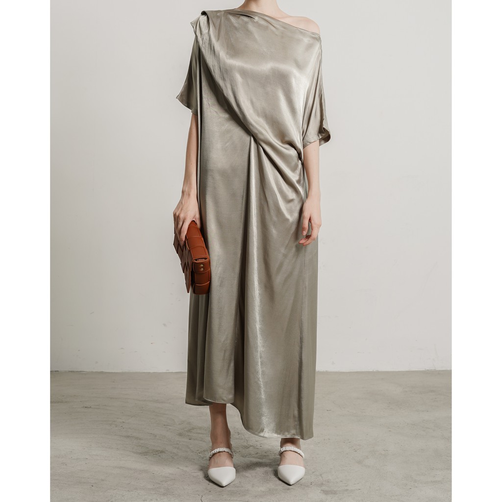 KHÂU BY CQ- Đầm lụa sage Eulalia