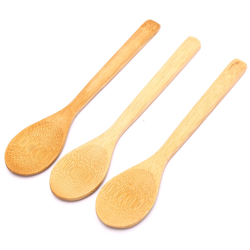 Muỗng Gỗ Tre Tròn Múc Muối Cà Phê Tiện Dụng