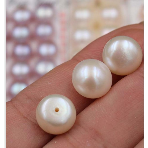 Hạt nụ dẹt bán cầu 8-8.5ly làm hoa tai