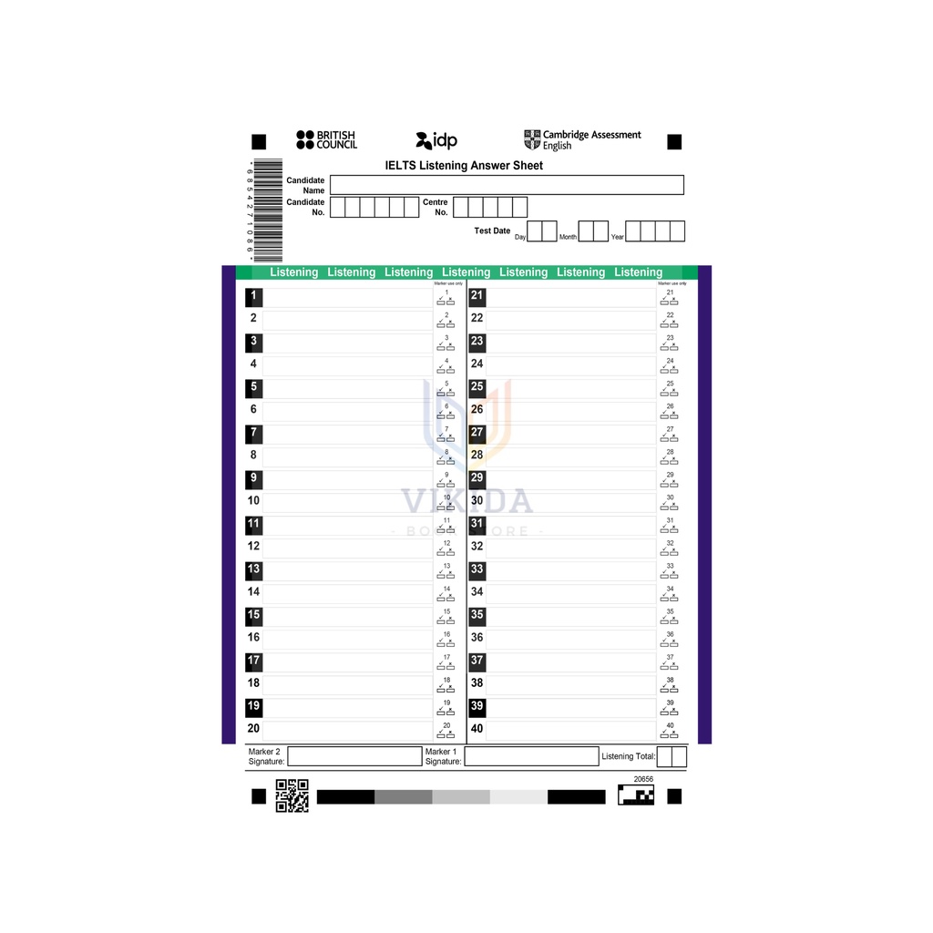 Mua Giấy Điền Đáp Án Luyện Thi Thử IELTS Answer Sheet giá rẻ nhất ...