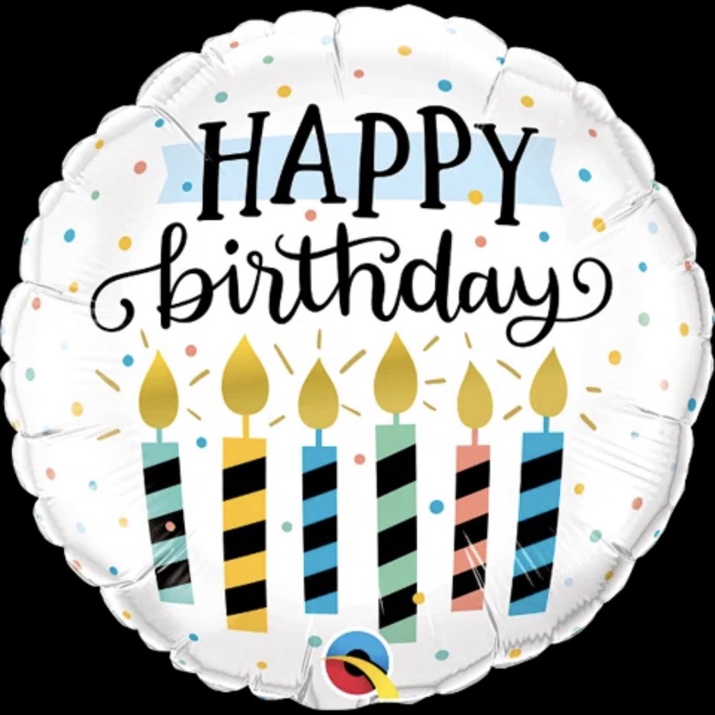 Bóng bay 3D trang trí sinh nhật in hoạ tiết happy birthday tráng nhôm size 18 inch HAPPYKID BBTTSN