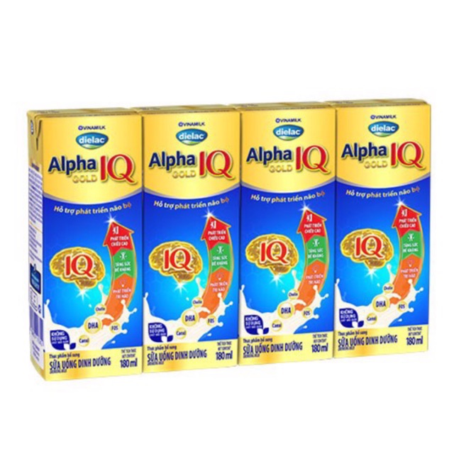 Sữa bột pha sẵn Dielac Alpha Gold 180ml (4 hộp)