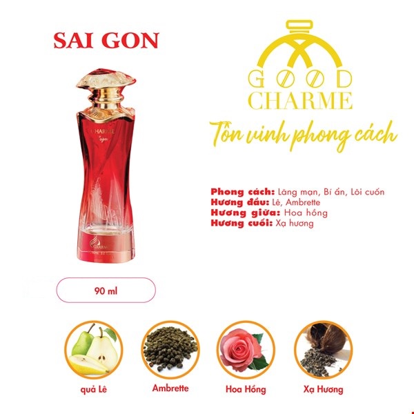 Nước hoa nữ Charme Sai Gon 90ml Trẻ trung lãng mạn sinh động