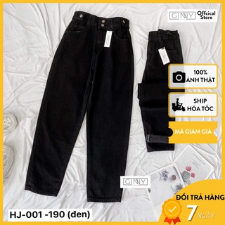 Quần Baggy Nữ Jean Hack Dáng HJ-001 | Quần Baggy Cạp Cao | Vải Jean Wash Xịn | Hàng Đẹp