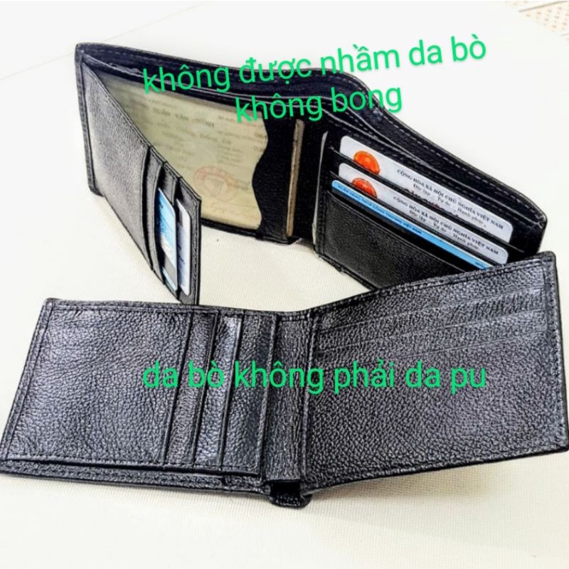 Ví Nam Da Bóp Nam Da Bò Cao Cấp Thời Trang Trẻ Trung -100% Da Thật