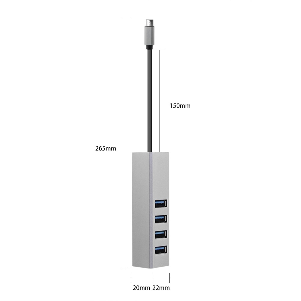 Hub Otg Tipo C De 4 Cổng Usb 3.0 Cho Điện Thoại Thông Minh