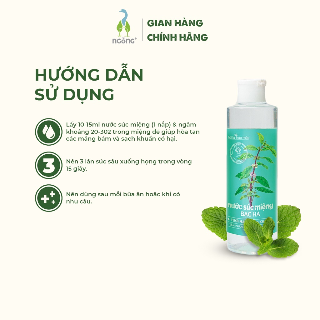 Nước súc miệng bạc hà Tôi Là Thảo Mộc 500ml