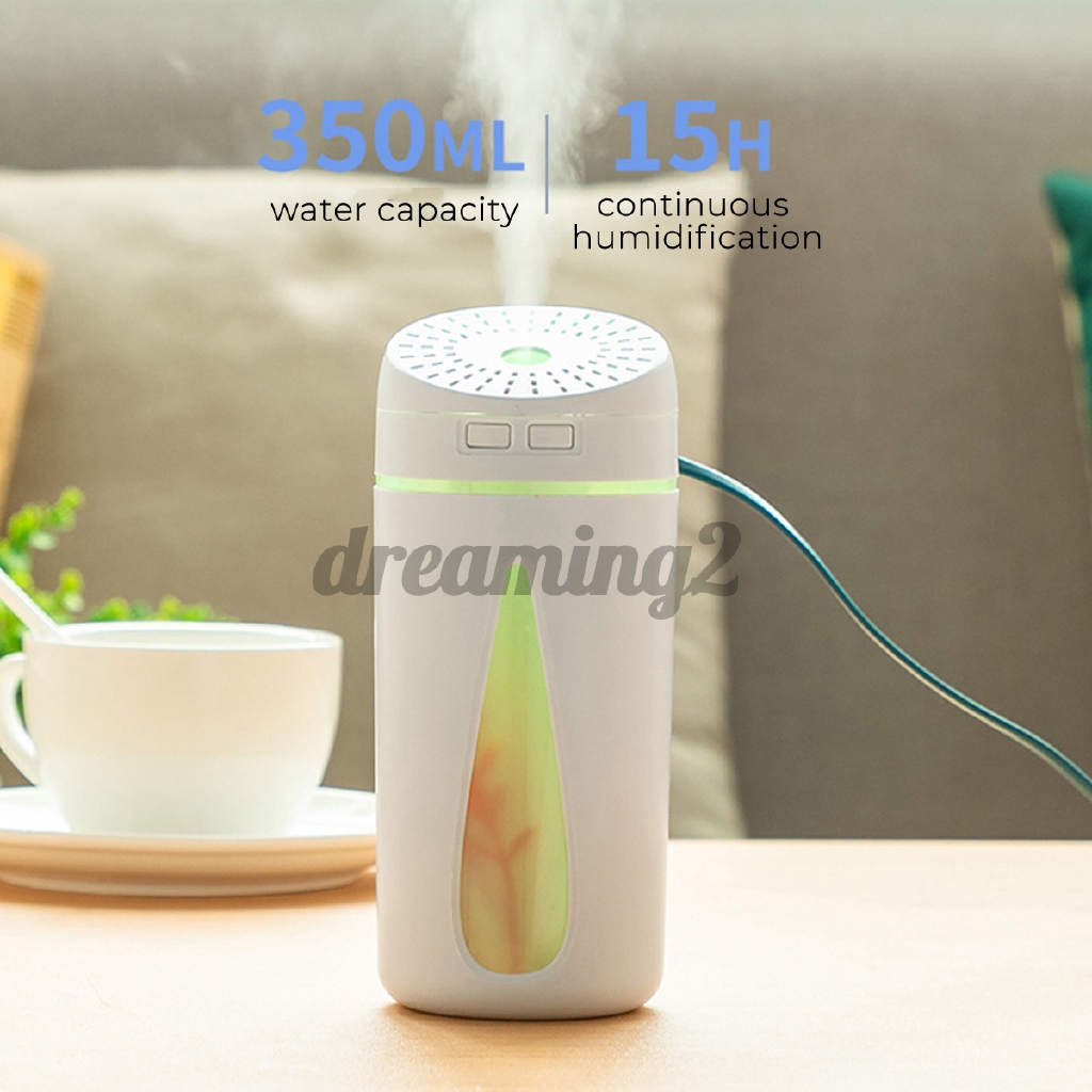 Máy Phun Sương Tạo Ẩm 350ml 6 Màu 15h