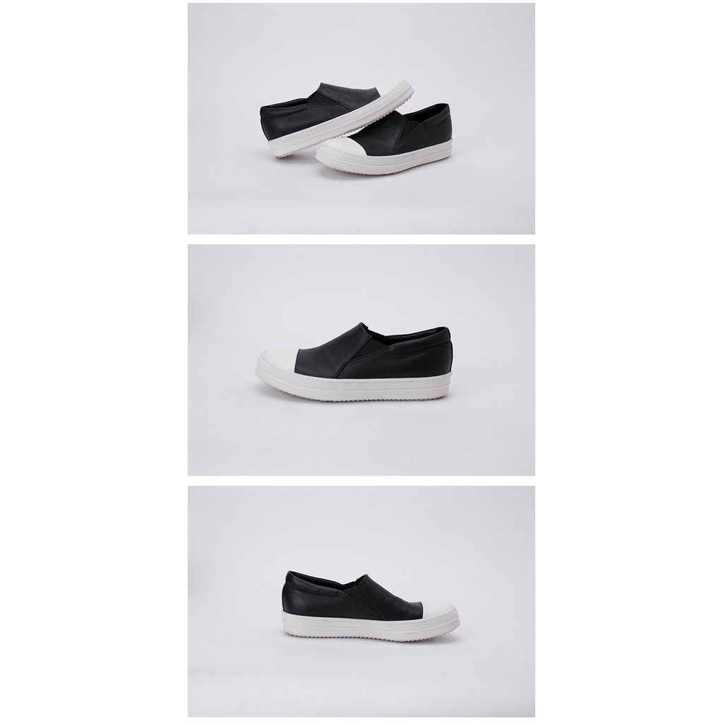 Giày Rick Owens leather slip-on sneakers