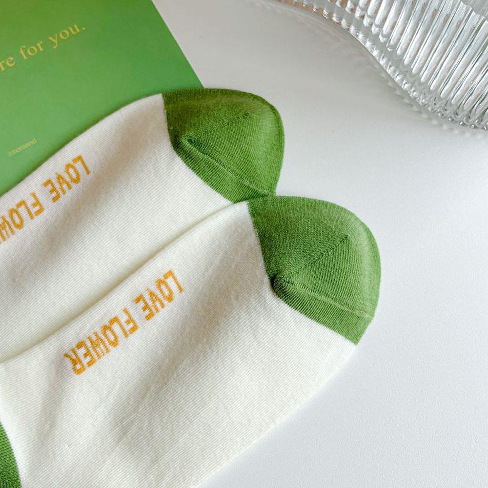 Vớ Cotton Cổ Trung Họa Tiết Hoa Tulip Phong Cách Nhật Bản Dễ Thương Thời Trang Cho Nữ
